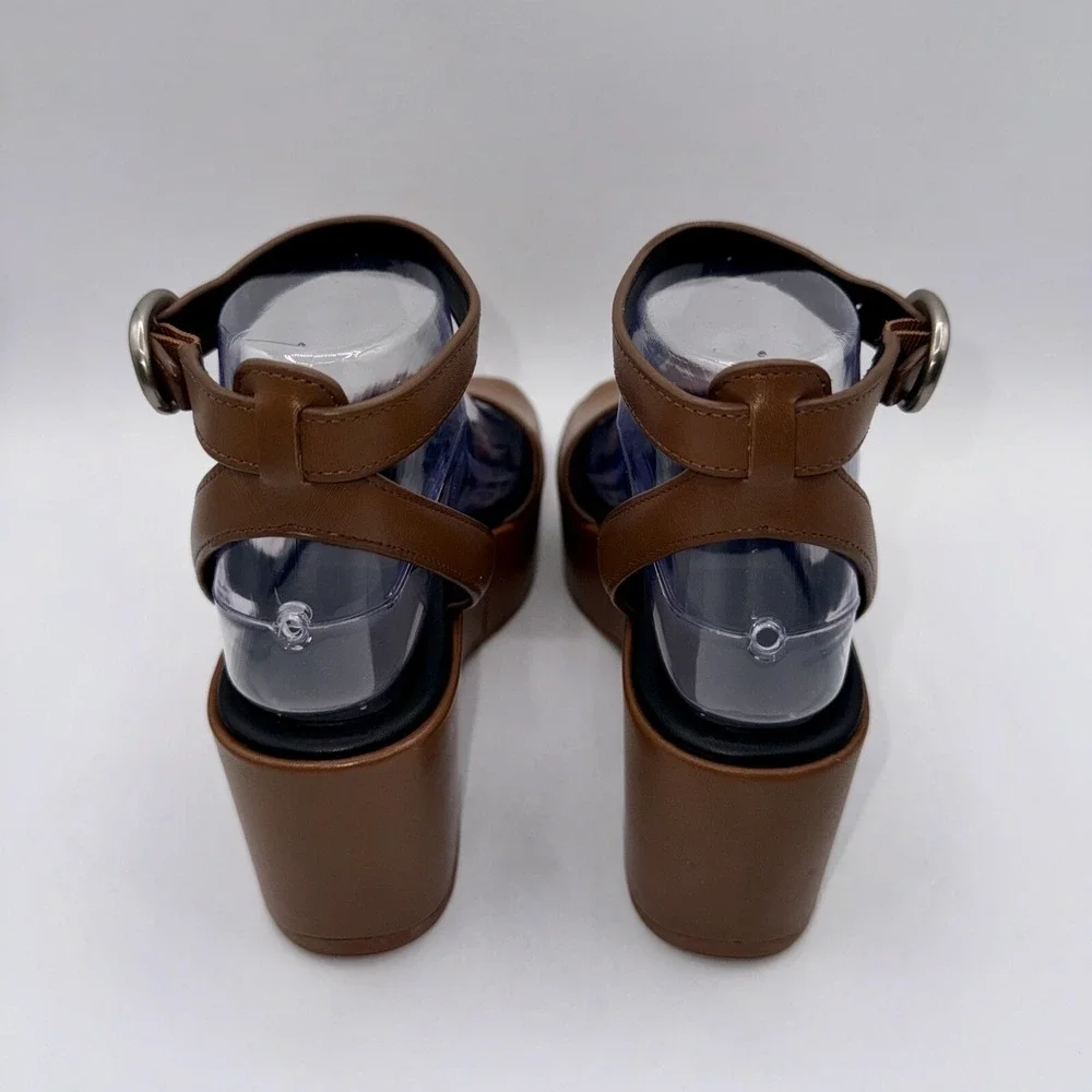 Vince. Phillipa Sandals Women's Size 6.5 EU 36.5 Sequoia Brown Leather‎